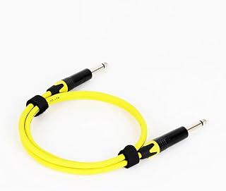 ROBAUN Cable de Instrumento TS de 1/4'' con Conector Macho de 6,35 mm, Cable de Audio desbalanceado de 6,35 mm for Guitarra eléctrica, bajo, Teclado y Mezclador.(Yellow,2m)
