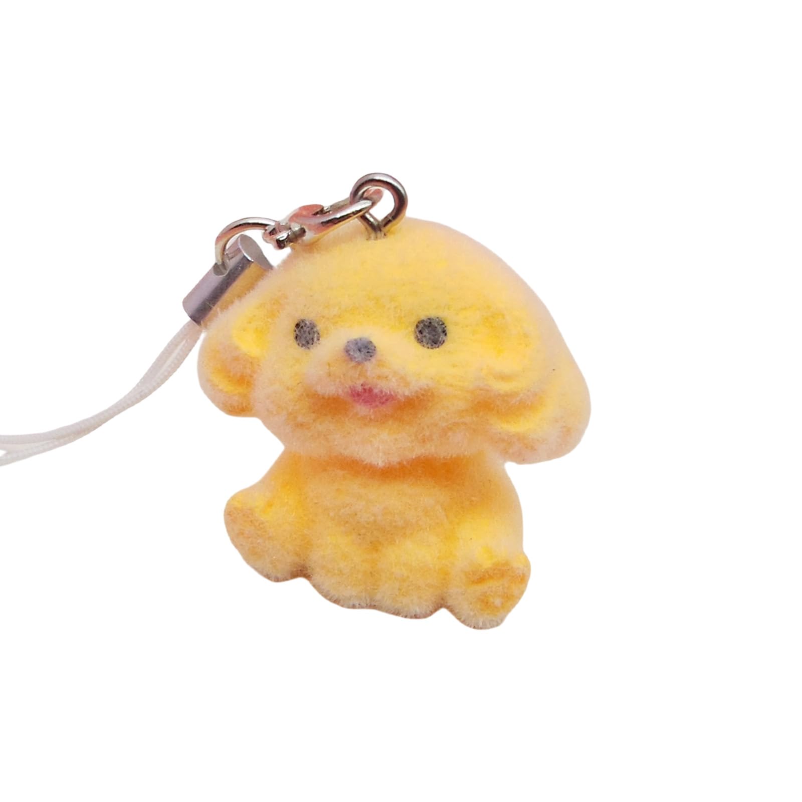 Maxtonser Adorable Resin Flocking Animal Keychain Soft Plush Charm Animal Keychain Decoration For Keys Bags Gifts