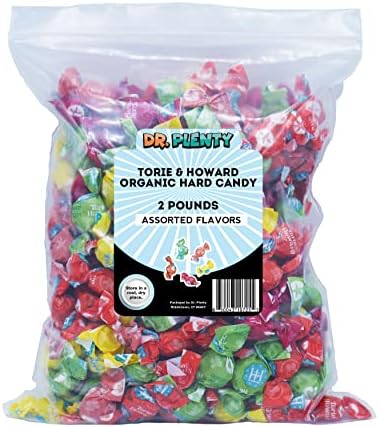 Torie and Howard Organic Hard Candy Assortment - Individually Wrapped Organic Candy, Hard Candy Bulk, 2 Pound Bag - By Dr. Plenty