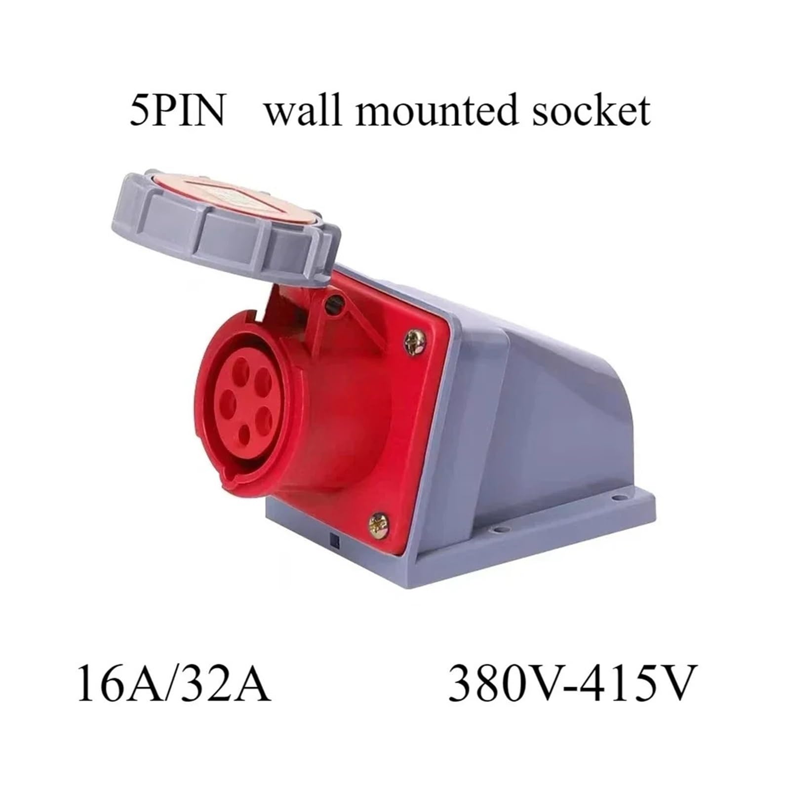 Spina industriale IP67 e presa CEE Connettore elettrico maschio femmina 3PIN 4PIN 5PIN 16A/32A for montaggio a parete(GRAY,16A)
