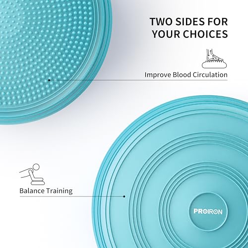 PROIRON Wobble Cushion Inflatable Air Stability Balance Board with Pump, Non-slip - Image 2