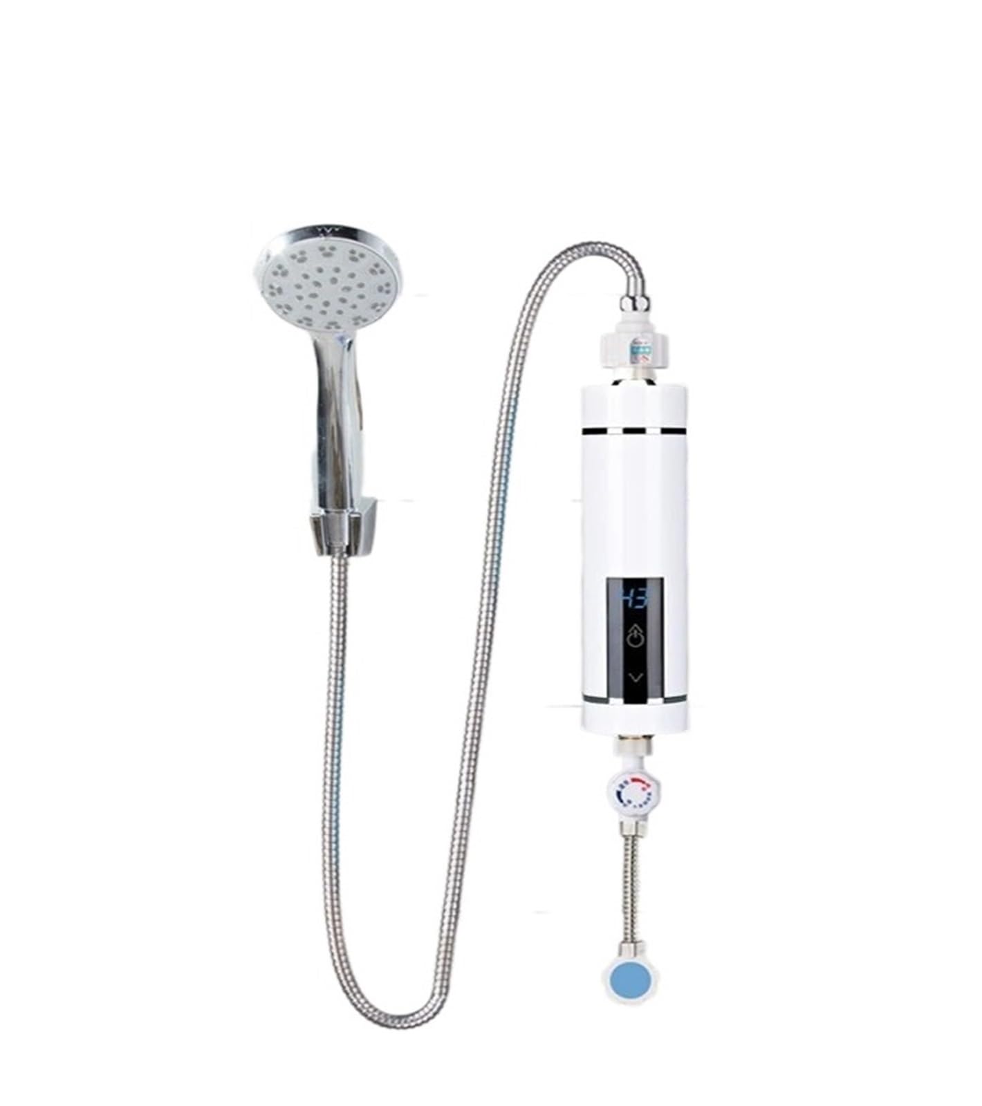 Mooilko One Color 5500W Led Intelligent Electric Water Heater Tankless Instant Boiler Bathroom Shower Set Temperature Adjustable Automatically Easy To Use