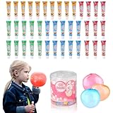 LM.XDBQ 40Pcs Blow Plastic Bubbles Plastic Bubbles Toys Large Bubble Balloons for Schools Party Birthday Gift