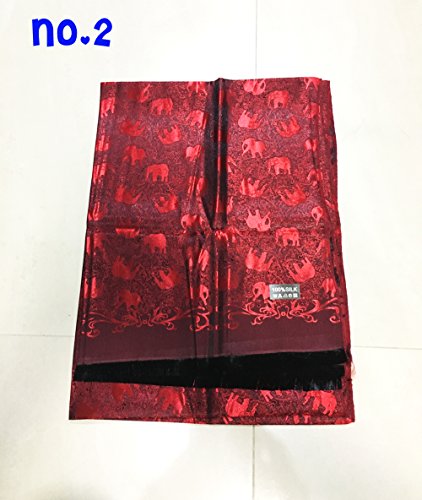 Image of 100% Thai Silk shawl scarf multi colo lady wrap pashmina handmade elephant plated