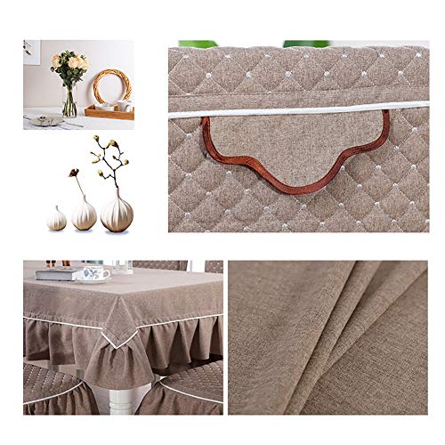 Nappe rectangulaire 100% coton style vichy en lin de qualité supérieure - 4