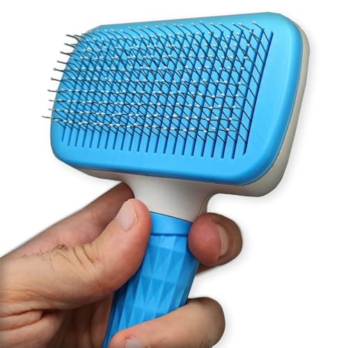 Image of Cat Brush for Shedding and Grooming, 2-in-1 Dog Brush and Tick Remover Tool for Long Hair Pets, Deshedding Undercoat Comb for Cats & Dogs by Cute Meows