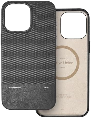 Native Union (Re Classic Case 3.0 – MagSafe Compatible with Built-in Magnets – Resistant & Recycled Materials – Ultra-Durable with 6ft / 1.8m Drop Protection for iPhone 16 Pro Max (Black)