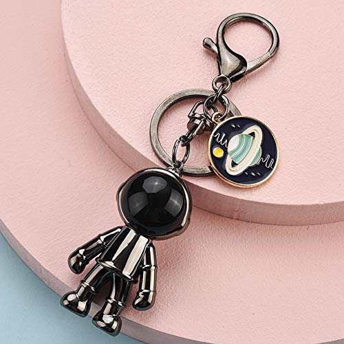 Hongtai Leuke acryl robot ruimteman sleutelhanger vrouwen mooie universum planeet sleutelhanger sieraden tas hanger sleutelhanger (Color : Silver color) - Image 7