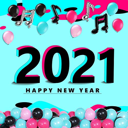 144 Pieces Music Balloons Birthday Balloon Garland Kit Music Sign Foil Balloons 5 Inch 10 Inch Rose Red Black Blue Pink Latex Balloon For Birthday Karaoke Decorations Music Theme Party Supplies #TOP2