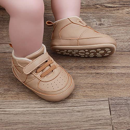 Image of Clowora Unsex Baby Shoes Boys Girls Infant Sneakers Non-Slip Soft Rubber Sole Toddler Crib First Walker Lightweight Shoes