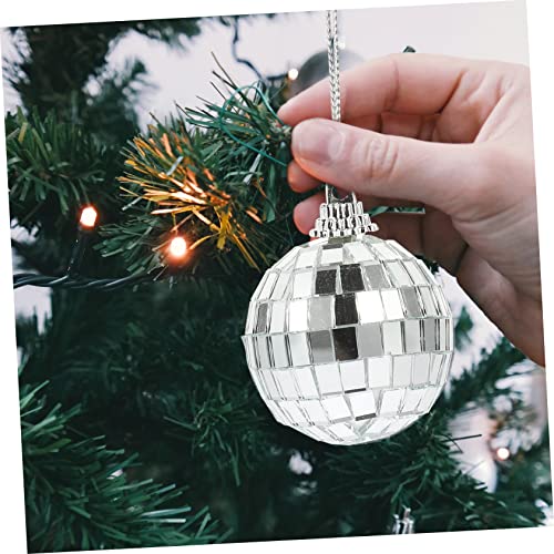 WOONEKY - 6 bolas espejadas para decoración navideña, fiestas y eventos de baile, colgantes reflectantes para bodas, pubs y discotecas miniatura 5