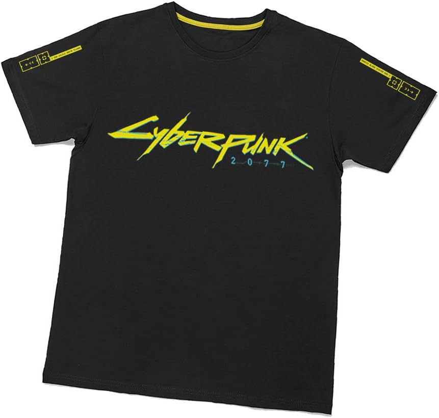 Cyberpunk 2077 Logo T-Shirt for Men - Official Apparel Inspired by The Hit Video Game Black