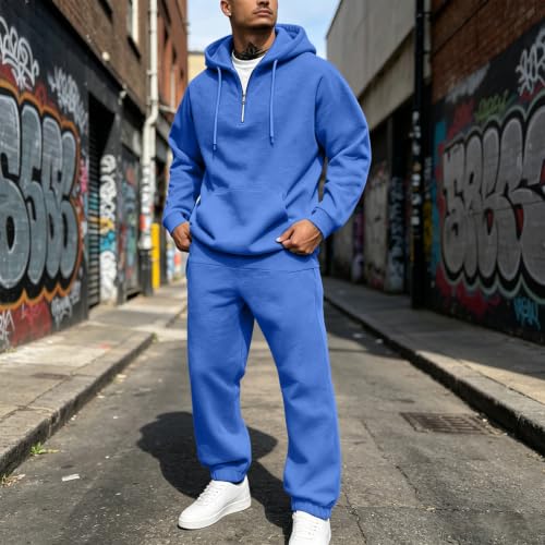 Men Sweatsuits Sets 2 Piece Set Oversized Ligh Weight Work Out Jogging Sets - image 2