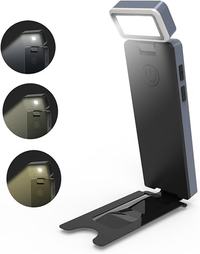 Fjyikj Rechargeable Book Light for Reading in Bed, Portable Clip-on LED Bookmark