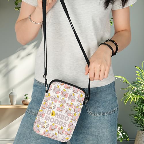 BWWKTOP Elephant Crossbody Purse Cartoon Inspired Gift Flying Elephant Moods Crossover Shoulder Bag4