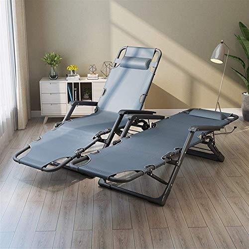 Silla ajustable reclinable con tubo cuadrado negro para camping y piscina 4