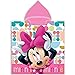 Poncho con cappuccio Asciugamano da spiaggia Mare e piscina Accappatoio in Cotone 55X110 cm asciugatura rapida, ultra morbido (Minnie Mouse Topolina)