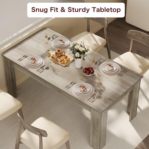 Dining-Table-for-4-6-63-Inch-Dining-Tables-for-4-Farmhouse-Large-Kitchen-Dining-Table-Rectangular-Dining-Room-Table-for-Small-Space-Dinner-Table-for-Kitchen-Apartment-Rustic-Gray Dining Table for 4 6 63 Inch Dining Tables for 4 Farmhouse Large Kitchen Dining Table Rectangular Dining Room Table for Small Space Dinner Table for Kitchen Apartment Rustic Gray