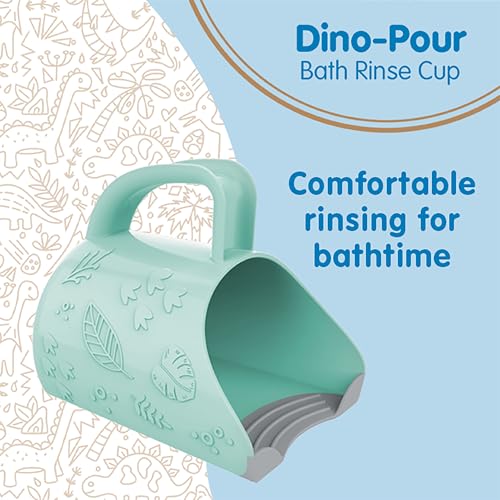 Dr. Brown’s CleanUp Dino-Pour Baby Bath Rinse Cup, Tear-Free Rinsing for Babies and Toddlers, BPA Free
