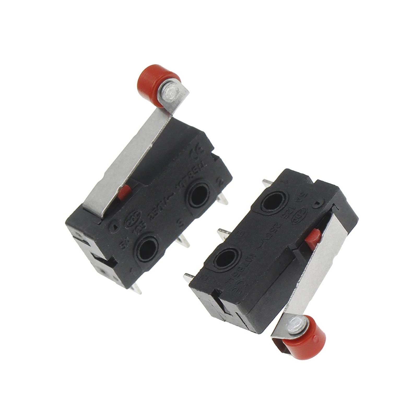 JFQOWCMP Button Switch 500PCS Mini Micro Switch 3Pin with Roller Limit Switch
