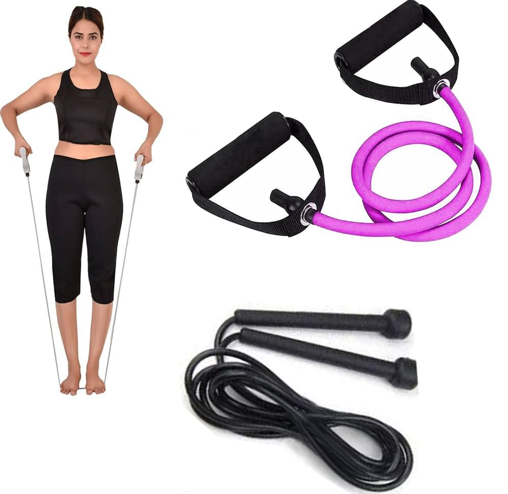 Resistance Toning Tube and Skipping Rope Combo Toning Tube Yoga Gym Stretch Pull Rope Exercise Training Expander Equipment (B0CY2FF7MQ) Amazon Price History, Amazon Price Tracker