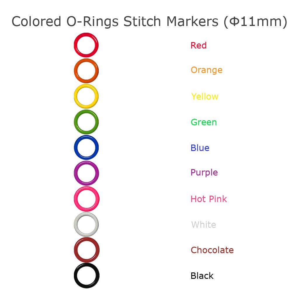 100Pcs 11mm Colorful Metal Stitch Markers - Crochet & Knitting Markers For Craft Projects