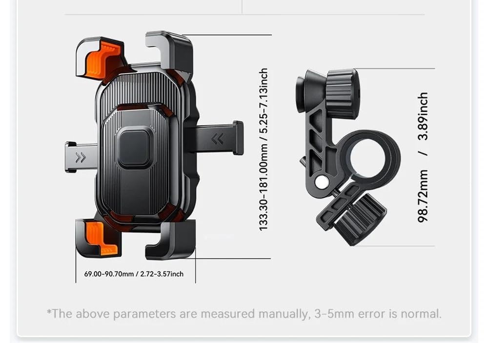 Supporto Telefono Bici Motocicletta Manubrio Pinza Cellulare Per Più Telefoni 4.7-6.7 Accessori Ciclismo