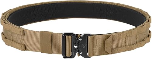 KRYDEX Cinturón MOLLE Rigger de Liberación Rápida 1.75 Pulgadas Cinturón Táctico Resistente Interior y Exterior