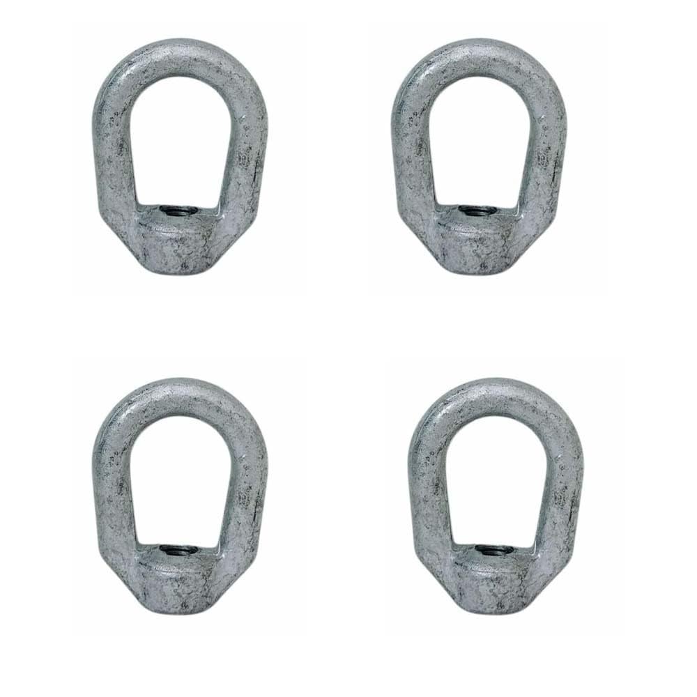4 Pc Marine Hot Dipped Galvanized 5/8'' Thickness Eye Nut with 3/4"-10 Tap Size 5,200 Lbs WLL