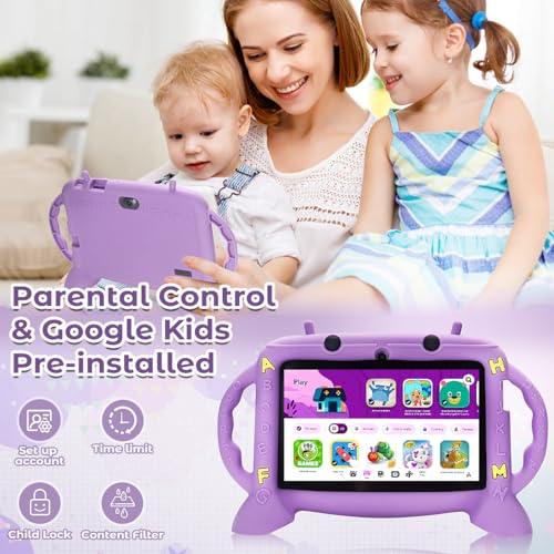 Image of Kids Tablet 7 inch for Kids Toddler Tablet Android 11, 3GB+32GB ROM Purple