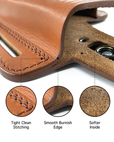 Koltster Alisb30538 2 Slot Pancake Owb Leather Holster Thumb Break Right Hand Fits 357 Magnum With Double Speedloader Case & Belt Handmade! (Brown, 41") #TOP3