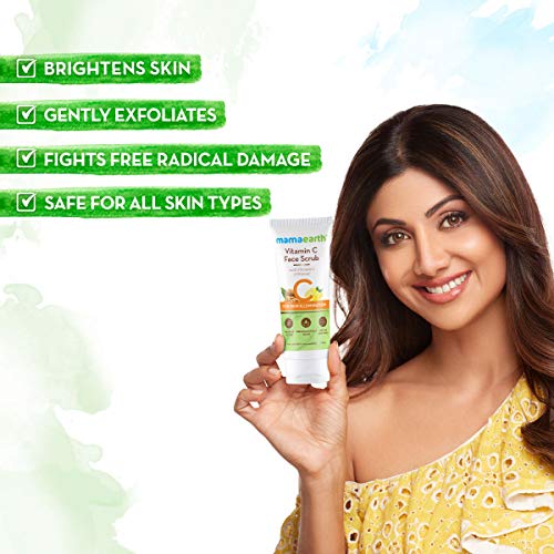 Mamaearth Vitamin C Face Scrub for Glowing Skin, With Vitamin C and Walnut For Skin Illumination (100 g) - Image 3