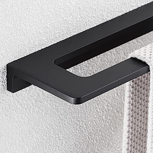 Porte-serviettes mural en aluminium noir mat de qualité supérieure