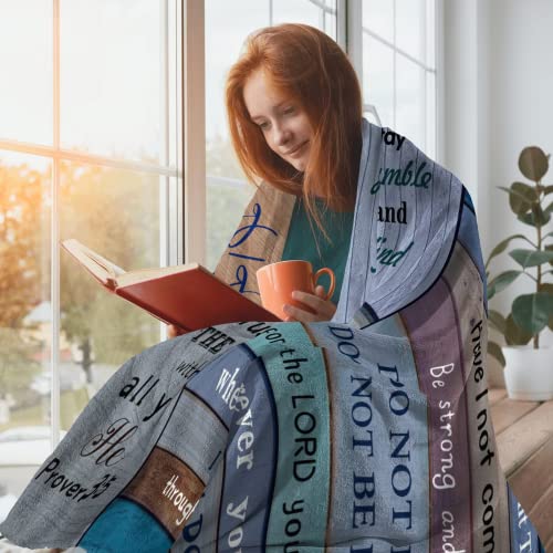 Tsefiwo Christian Blanket Christian Gifts For Women Faith Inspirational Gifts For Women, Catholic Bible Verse Throw Blanket Religious Gifts For Women Christian Gifts For Men 60"X50" #TOP5