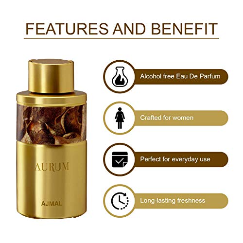 Ajmal Raindrops EDP Floral Chypre Perfume 50ml for Women and Aurum Concentrated Perfume Oil Fruity Floral Alcohol-free Attar 10ml for Women - Image 7