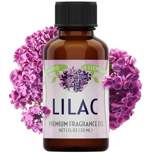 Image of Good Essential Lilac Fragrance Oil 1 fl oz (30 ml) for Diffusers, Soap, Candle Making, Room Spray, Lotions, Aromatherapy