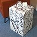 Luxury Marble Side Table,Square End Table for Modern Sofa and Bed, Living Room, Sofa, Bedroom（Calacatta Viola）