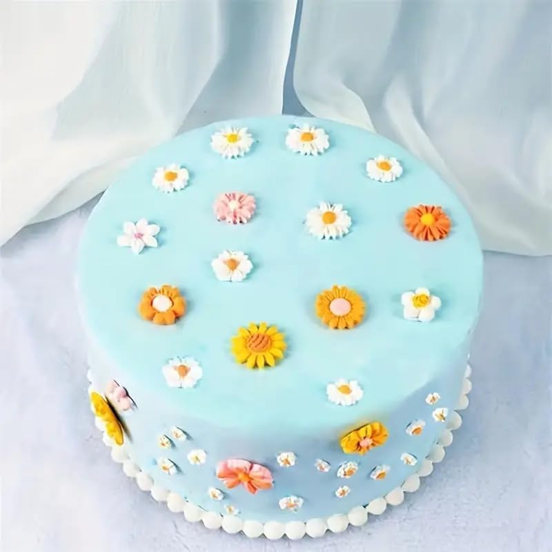 Image of 13 Cavity Small Flower Polymer Clay Molds for Jewelry Making, Cake Decoration, 3D Daisy Miniature Clay Molds Silicone Flower Mold for Earrings Decoration