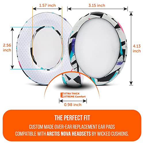 WC Freeze for Arctis Nova, Hybrid Fabric Cooling Gel Replacement Earpads for Arctis Nova Pro Wired Nova 7, 5, 4, 3, 1 - Image 3