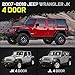 BINARY STAR Running Boards Compatible with Vehicle 2007-2018 Jeep Wrangler JK 4 Doors, 4.7 Inches Drop Down Side Steps, Wrangler Step Bars, Wrangler Nerf Bars Made with Carbon Steel.