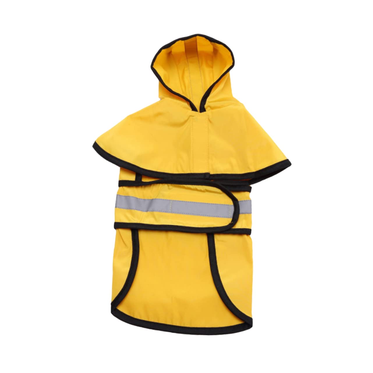 Garneck Pet Dog Reflective Raincoat Waterproof Windproof Hat Night-Vision Comfortable Elastic Material for Spring/Summer