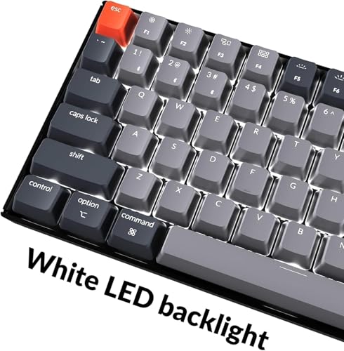 Image of Keychron K4 96% Layout 100 Keys Wireless Bluetooth 5.1 /Wired USB Mechanical Gaming Keyboard with Keychron Super Red Switch White LED Backlight N-Key Rollover for Mac Windows PC-Version 2