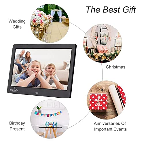 Image of 10 Inch Digital Picture Frame,HD IPS Digital Photo Frames,Wall Mounted Electronic Slideshow,Using USB or SD to Play Photos /Videos /Music