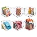 mDesign Household Stackable Plastic Food Storage Organizer Bin Basket with Wide Open Front for Kitchen Cabinets, Pantry, Offices, Closets, Bedrooms, Bathrooms - Cube - 4.5" Wide, Pack of 6, Clear