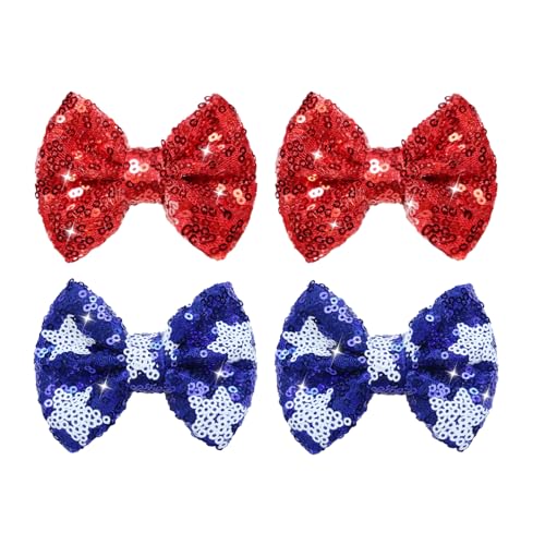 Pinzas con Lazos de Lentejuelas para Niñas Pack de 4 miniatura 1