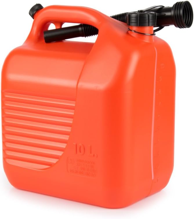 Racefoxx Fuel Canister for Petrol and Diesel, 10 Litres, Red, Tank