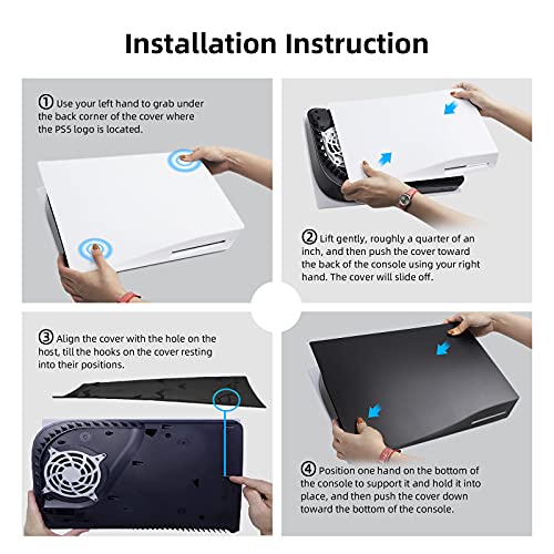 Nexigo Ps5 Accessories Faceplate For Playstation 5 Disc Edition, Abs Anti-Scratch Dustproof Protective Shell Cover, Replacement Face Plate For Ps5 Disc Edition (Black) #TOP4