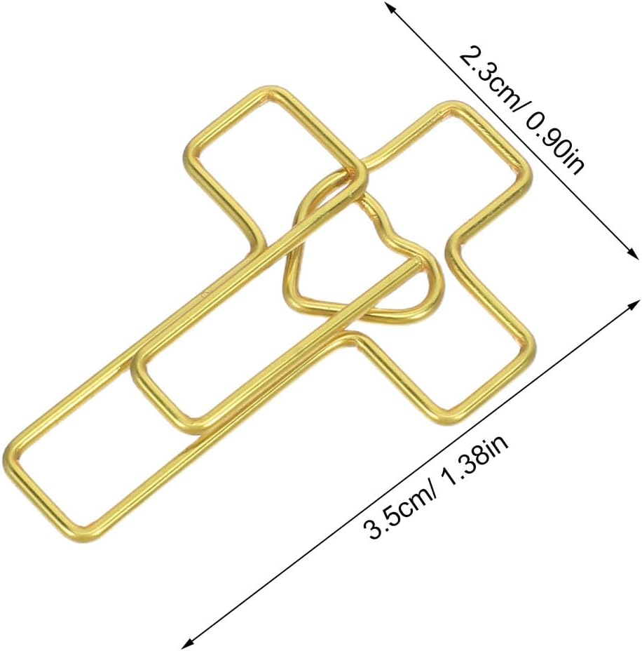 120pcs Heart Cross Paper Clips Metal Bookmark Clip for Bible Study image 2