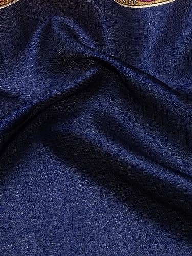 Image of RANI SAAHIBA Women's Art Silk Kalamkari Saree With Blouse Piece