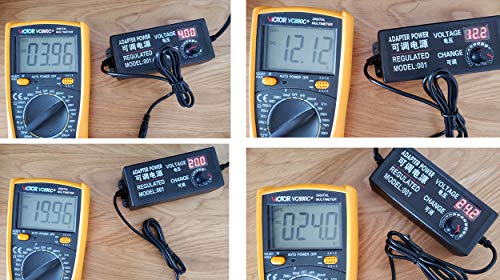 Usmile FIVE-729 Adjustable Ac/Dc Switching Power Adapter Variable Voltage Dc5525 Power Supply 4-24V 4V 9V 12V 14V 15V 18V 24V 2A 48W Speed Control Volt thumb #6